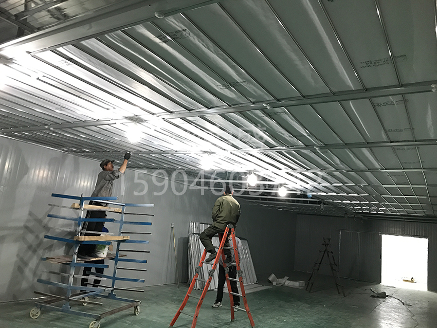 烤漆房施工現(xiàn)場